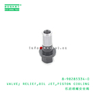 8-98285334-0 Isuzu Engine Parts Piston Cooling Oil Jet Relief Valve For NKR55 8982853340