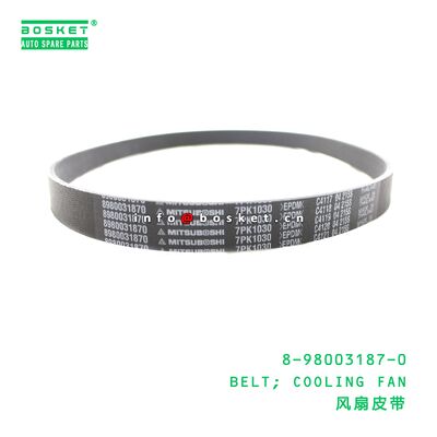 8-98003187-0 BELT; COOLING FAN suitable for ISUZU ELF 700P 4HK1 8980031870