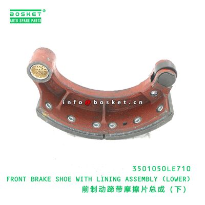 3501050LE710 FRONT BRAKE SHOE WITH LINING ASSEMBLY (LOWER) suitable for JAC N90 3501050LE710