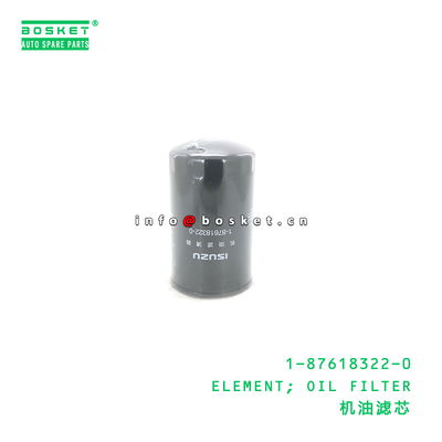1-87618322-0 ELEMENT; OIL FILTER suitable for ISUZU FVZ34 4BG1 4JJ1 4HK1 6SD1 6BG1 6HK1 6UZ1 6WG1 1876183220