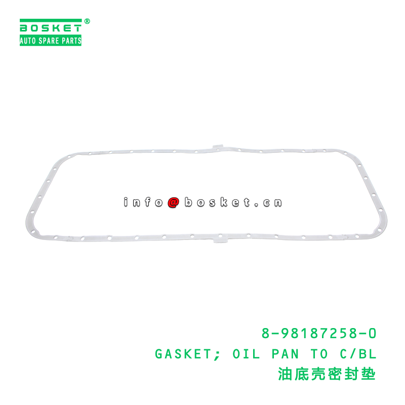 8-98187258-0 GASKET; OIL PAN TO C/BL suitable for ISUZU   8981872580